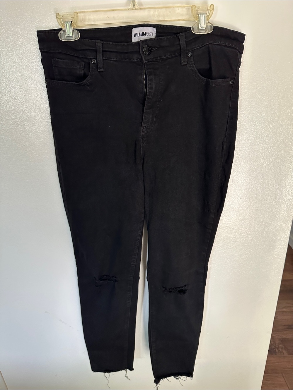 William Rast Black Ripped Skinny Jeans